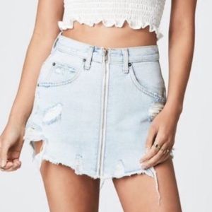 Carmar denim mini skirt